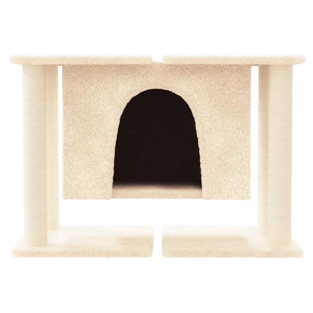 Vidaxl Cat Furniture avec Sisal Scratch Posts 50 cm Crème -Colored