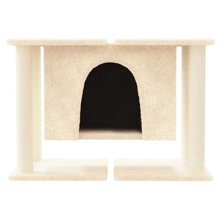 Vidaxl Cat Furniture avec Sisal Scratch Posts 50 cm Crème -Colored