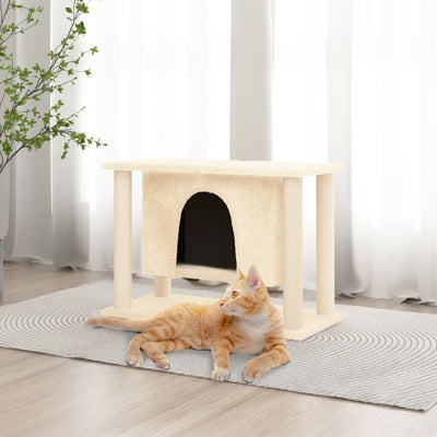 Vidaxl Cat Furniture avec Sisal Scratch Posts 50 cm Crème -Colored
