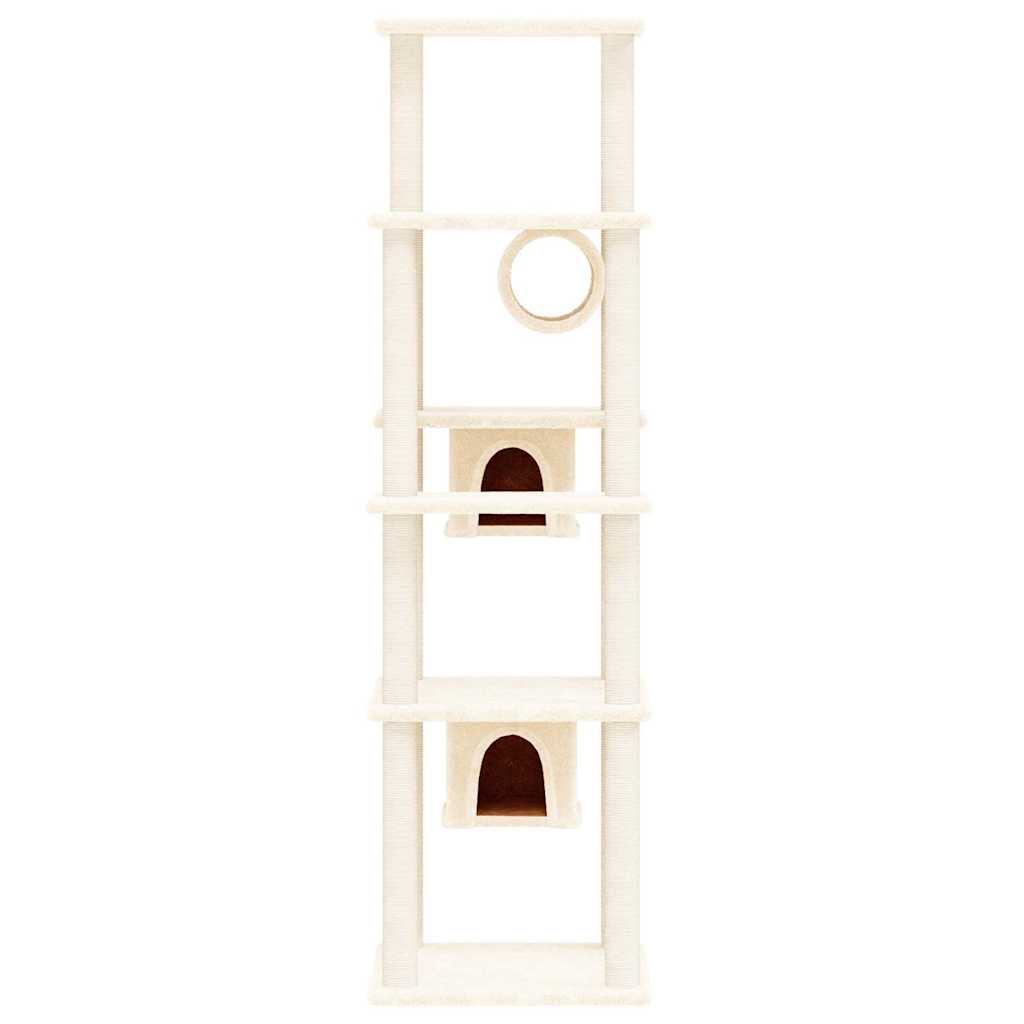Vidaxl Cat Furniture avec Sisal Scratch Posts 169 cm Crème -Colored