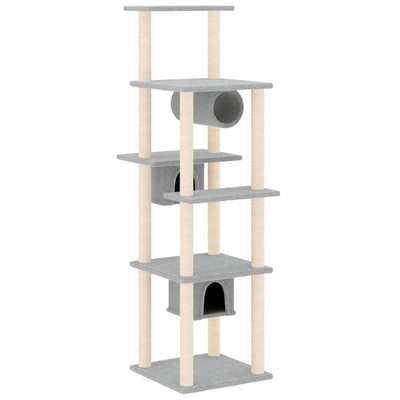 Vidaxl Cat Meubles avec Sisal Scratch Posts 169 cm Gris clair