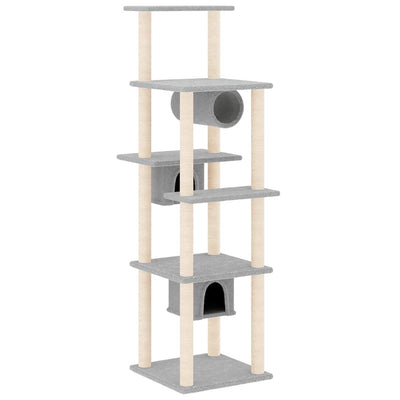 Vidaxl Cat Meubles avec Sisal Scratch Posts 169 cm Gris clair