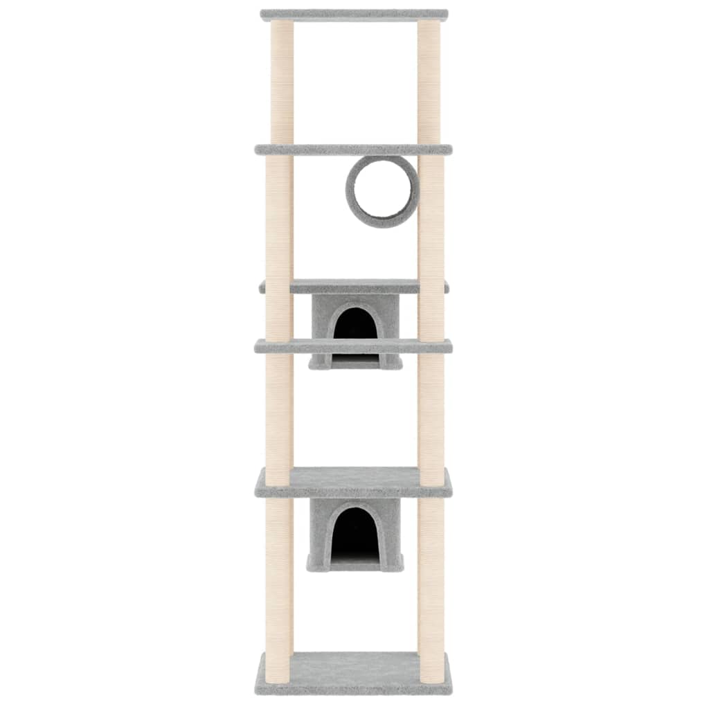 Vidaxl Cat Meubles avec Sisal Scratch Posts 169 cm Gris clair