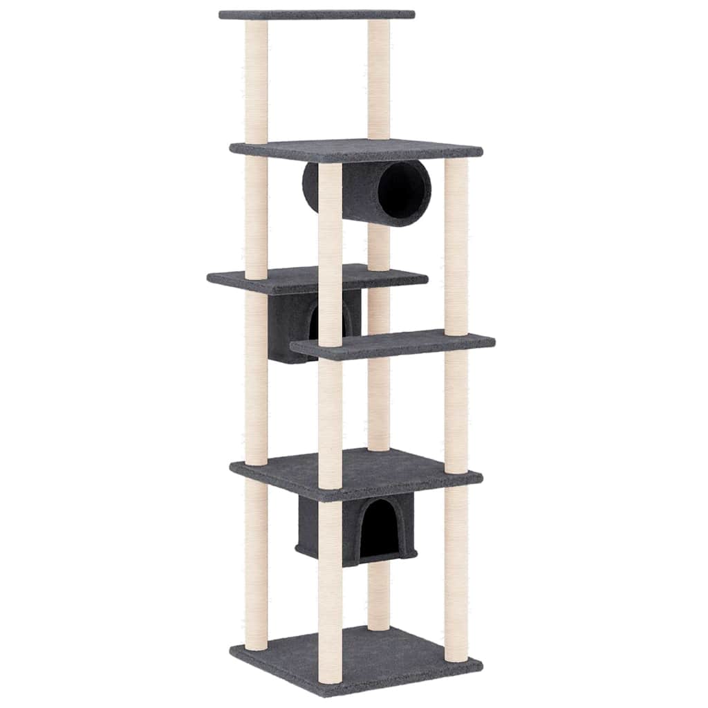Vidaxl Cat Furniture avec Sisal Scratch Posts 169 cm Gris foncé