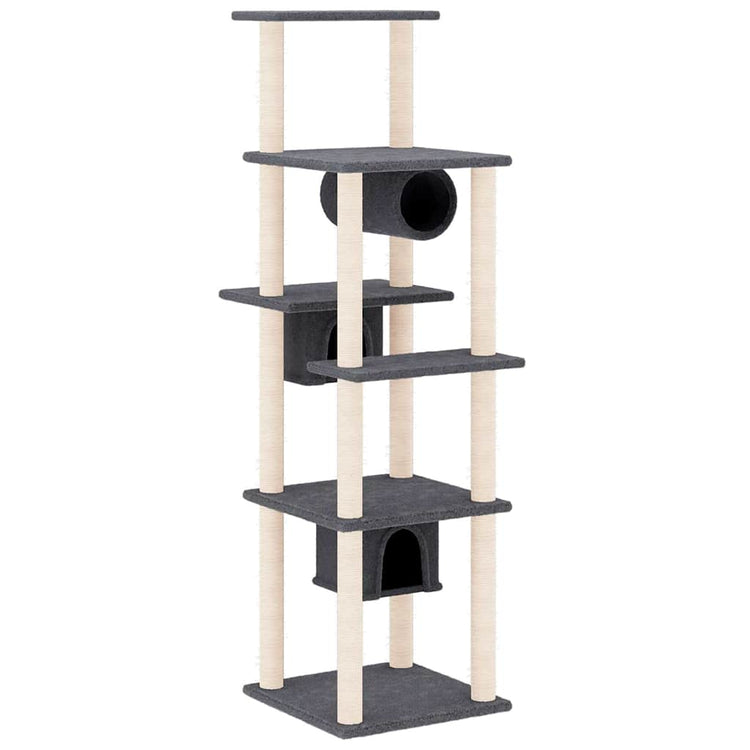 Vidaxl Cat Furniture avec Sisal Scratch Posts 169 cm Gris foncé