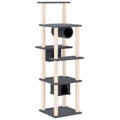Vidaxl Cat Furniture avec Sisal Scratch Posts 169 cm Gris foncé