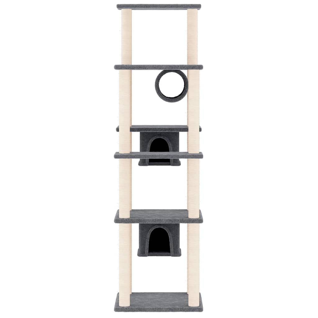 Vidaxl Cat Furniture avec Sisal Scratch Posts 169 cm Gris foncé