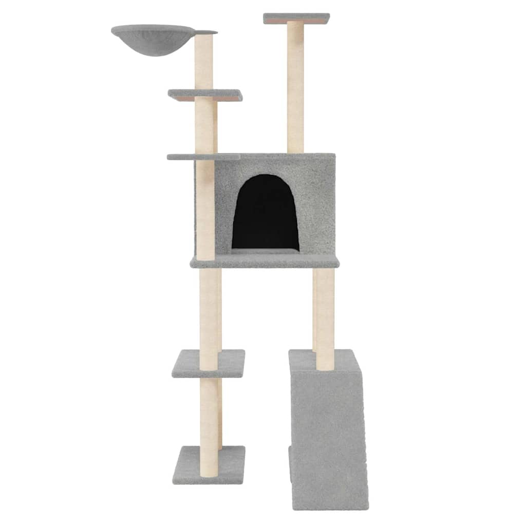 Vidaxl Cat Furniture avec Sisal Scratch Posts 166 cm Gris clair