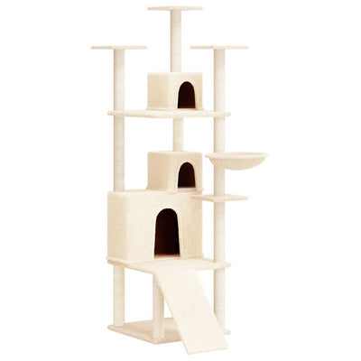 Vidaxl Cat Furniture avec Sisal Scratch Posts 175 cm Crème -Colored