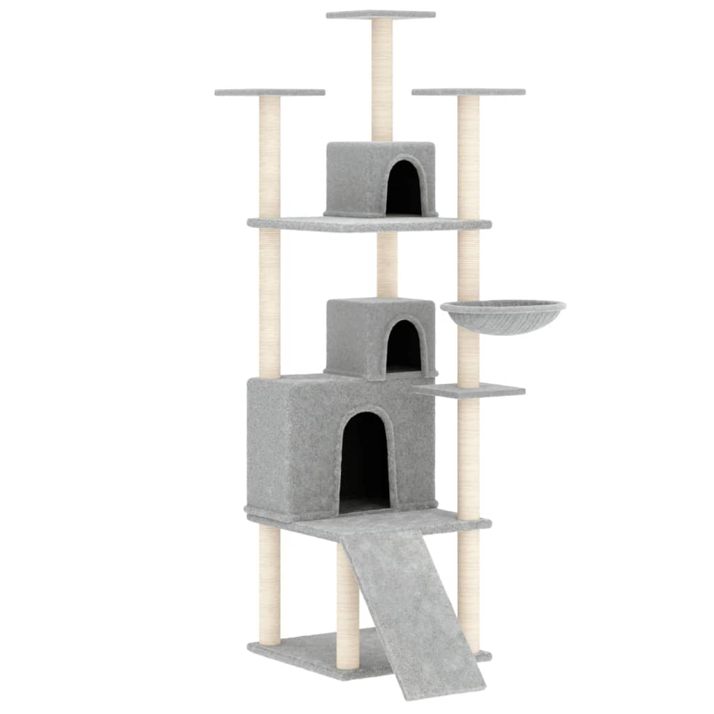 Vidaxl Cat Meubles avec Sisal Scratch Posts 175 cm Gris clair