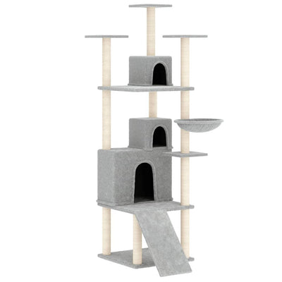 Vidaxl Cat Meubles avec Sisal Scratch Posts 175 cm Gris clair