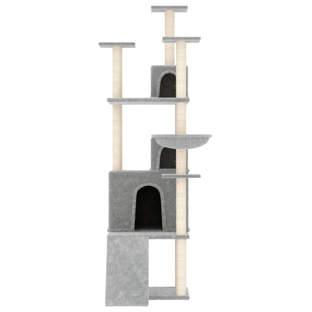 Vidaxl Cat Meubles avec Sisal Scratch Posts 175 cm Gris clair
