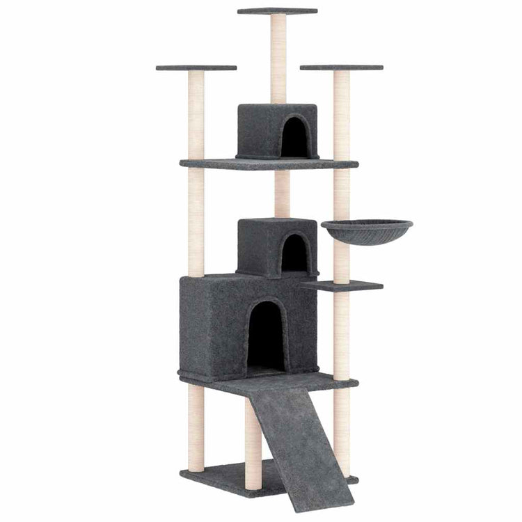 Vidaxl Cat Furniture avec Sisal Scratch Posts 175 cm Gris foncé