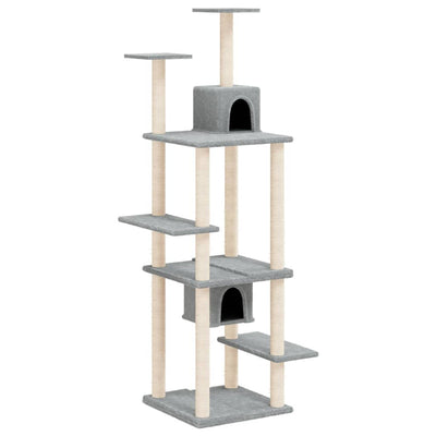 Vidaxl Cat Furniture avec Sisal Scratch Posts 176 cm Gris clair