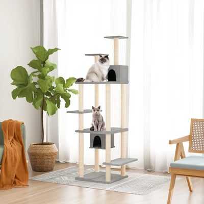 Vidaxl Cat Furniture avec Sisal Scratch Posts 176 cm Gris clair