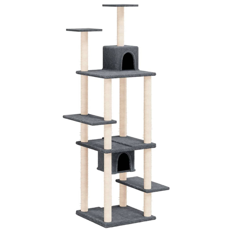 Vidaxl Cat Furniture avec Sisal Scratch Posts 176 cm Gris foncé