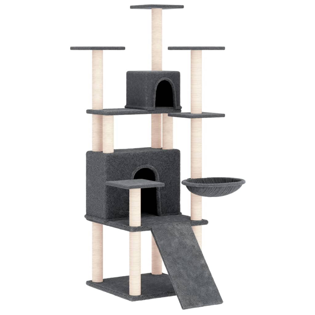 Vidaxl Cat Furniture avec Sisal Scratch Posts 154 cm Gris foncé