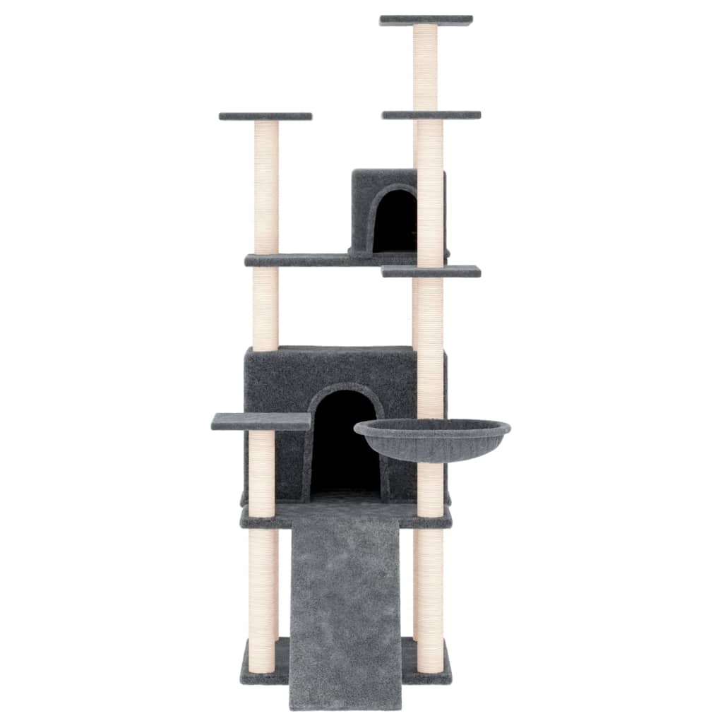 Vidaxl Cat Furniture avec Sisal Scratch Posts 154 cm Gris foncé