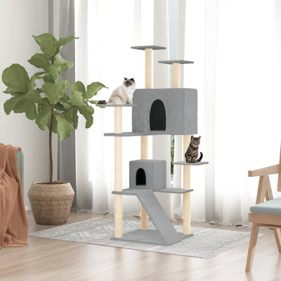 Vidaxl Cat Furniture avec Sisal Scratch Posts 153 cm Gris clair