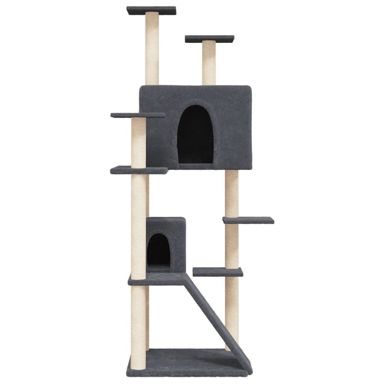 Vidaxl Cat Meubles avec Sisal Scratch Posts 153 cm Gris foncé