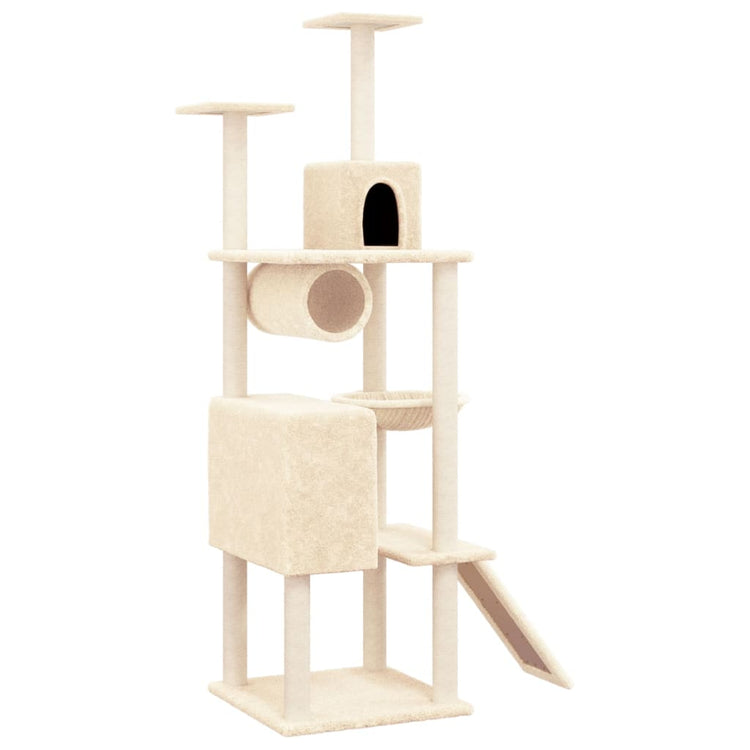 Vidaxl Cat Furniture avec Sisal Scratch Posts 168 cm Crème -Colored