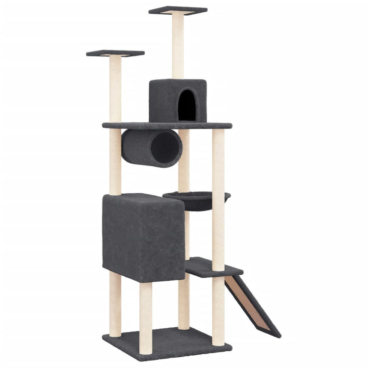 Vidaxl Cat Furniture avec Sisal Scratch Posts 168 cm Gris foncé