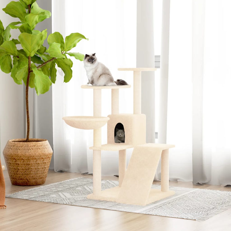 Vidaxl Cat Furniture avec Sisal Scratch Posts 94 cm Crème -Colored