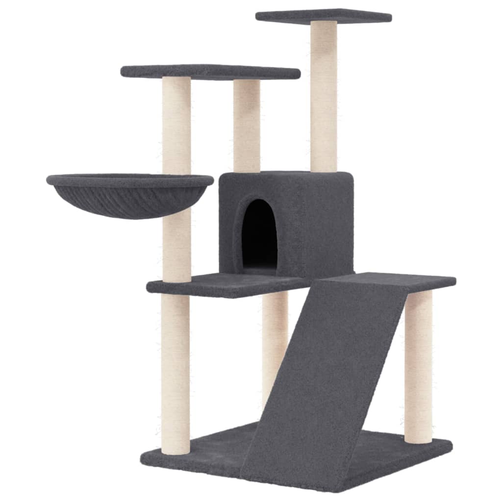Vidaxl Cat Meubles avec Sisal Scratch Posts 94 cm Gris foncé