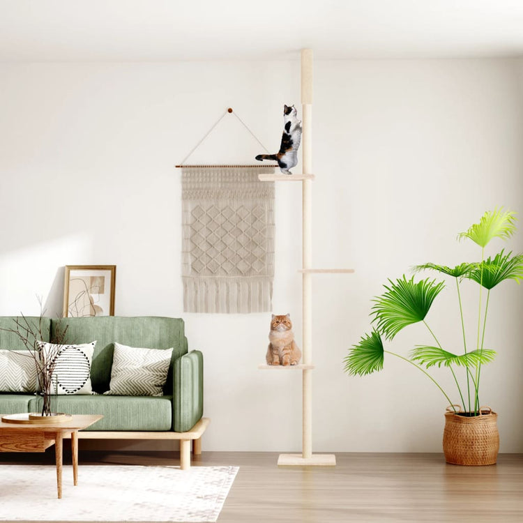 Vidaxl Cat Furniture Floor au plafond 267,5-297,5 cm de couleur crème