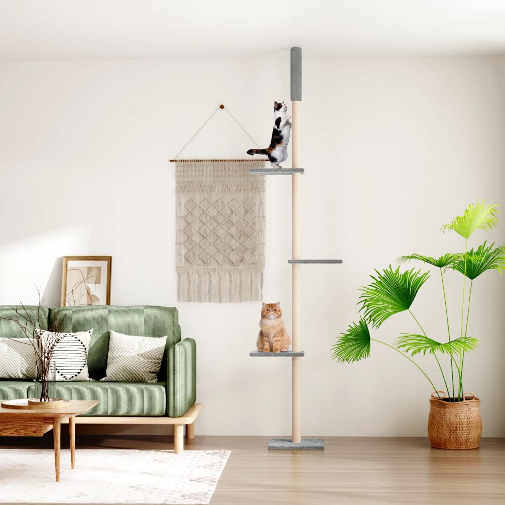Vidaxl Cat Furniture Floor au plafond 267,5-297,5 cm Gris clair