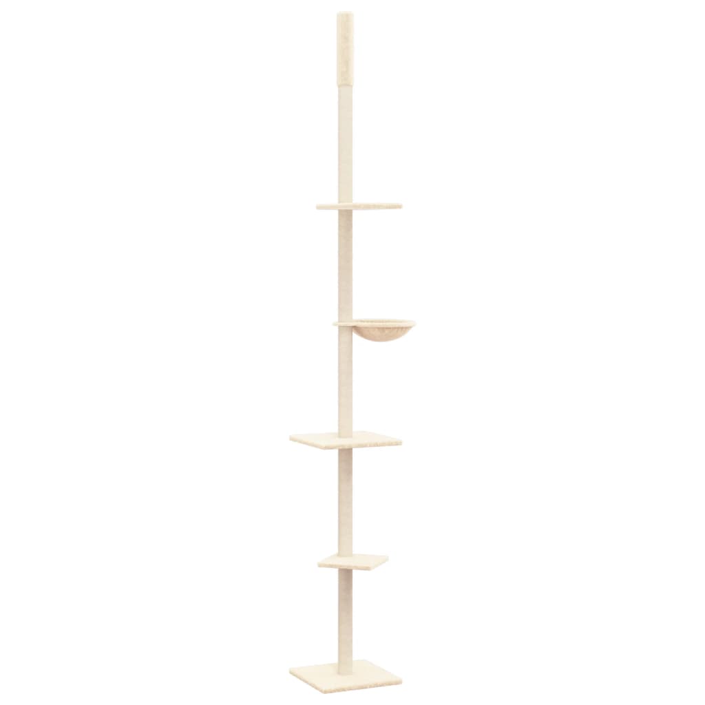 Vidaxl Cat Furniture Floor au plafond 263.5-289,5 cm Crème Crème