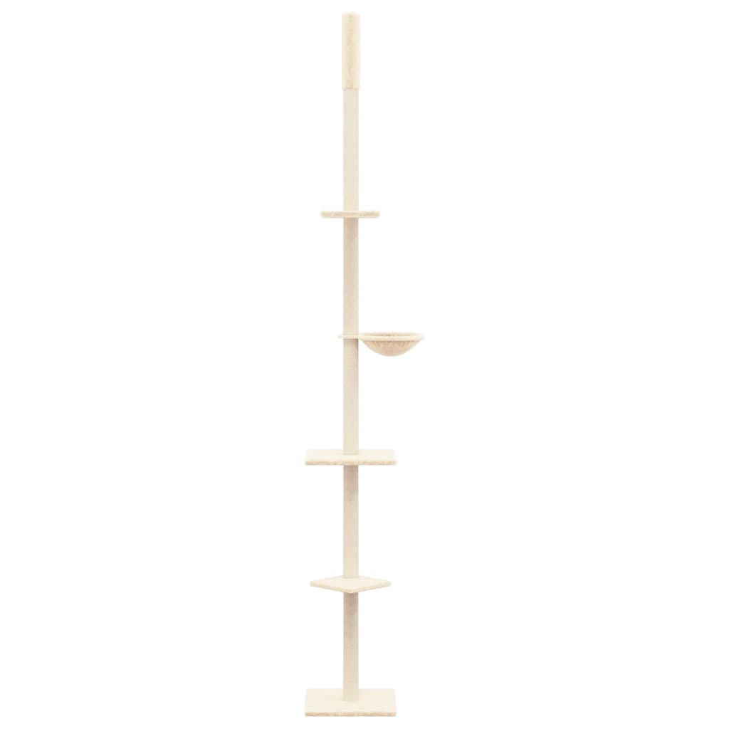 Vidaxl Cat Furniture Floor au plafond 263.5-289,5 cm Crème Crème