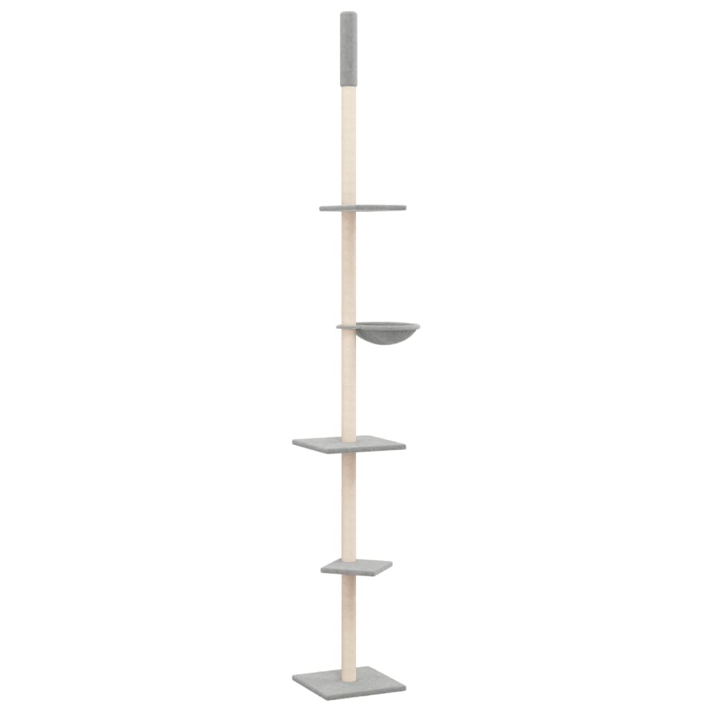 Vidaxl Cat Furniture Floor au plafond 263.5-289,5 cm Gris clair