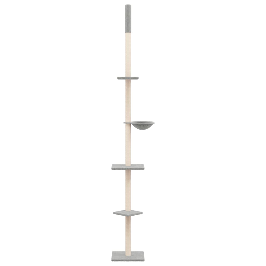 Vidaxl Cat Furniture Floor au plafond 263.5-289,5 cm Gris clair