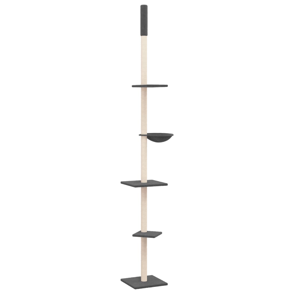 Vidaxl Cat Furniture Floor au plafond 263.5-289,5 cm Gris foncé