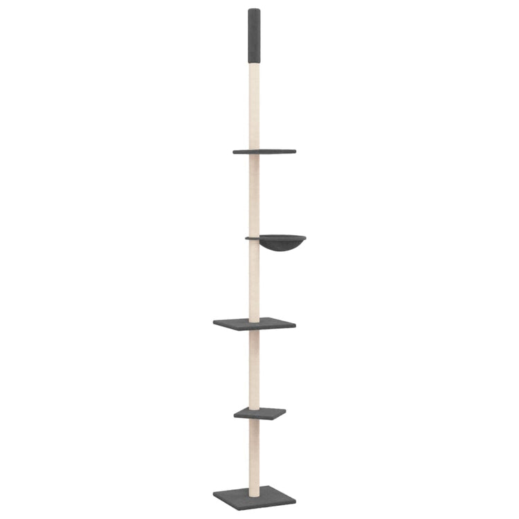 Vidaxl Cat Furniture Floor au plafond 263.5-289,5 cm Gris foncé