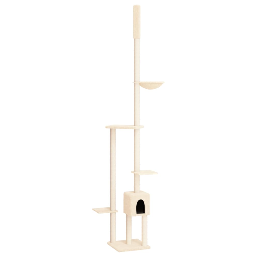Vidaxl Cat Furniture Floor au plafond 258,5-284,5 cm de couleur crème