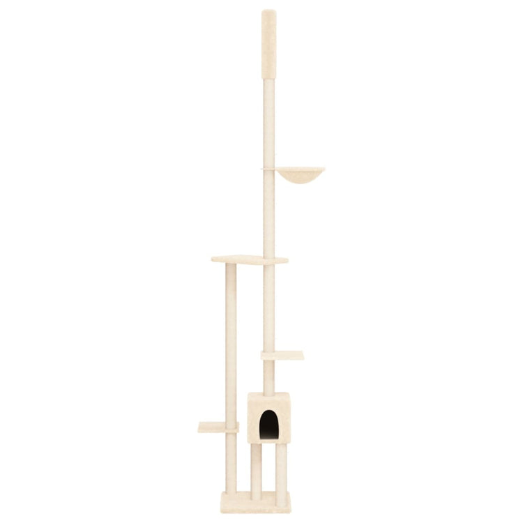 Vidaxl Cat Furniture Floor au plafond 258,5-284,5 cm de couleur crème