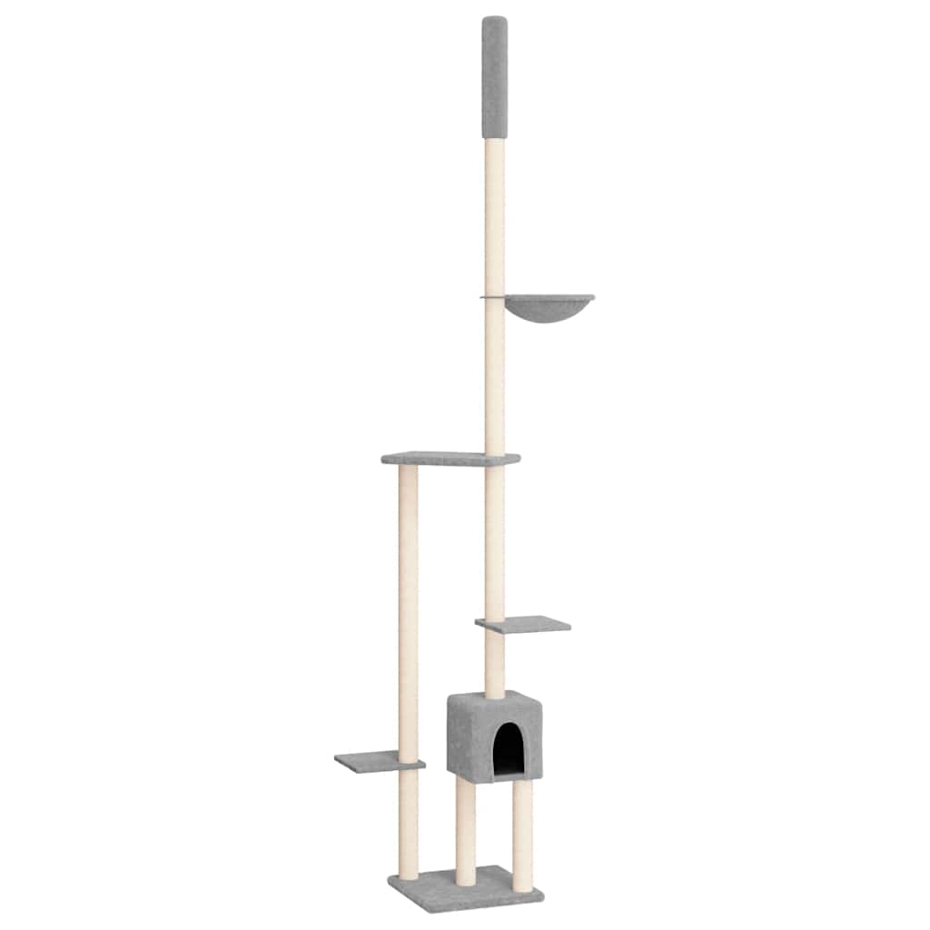 Vidaxl Cat Furniture Floor au plafond 258,5-284,5 cm Gris clair