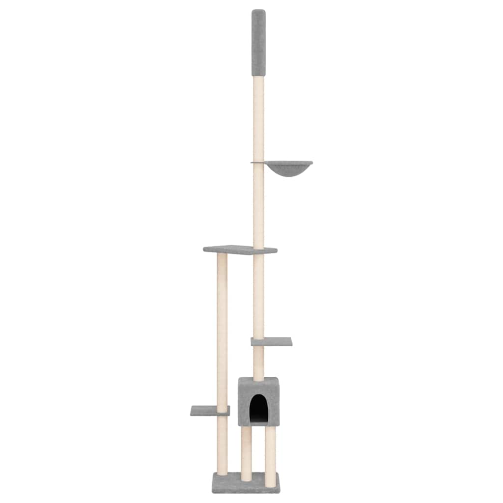 Vidaxl Cat Furniture Floor au plafond 258,5-284,5 cm Gris clair