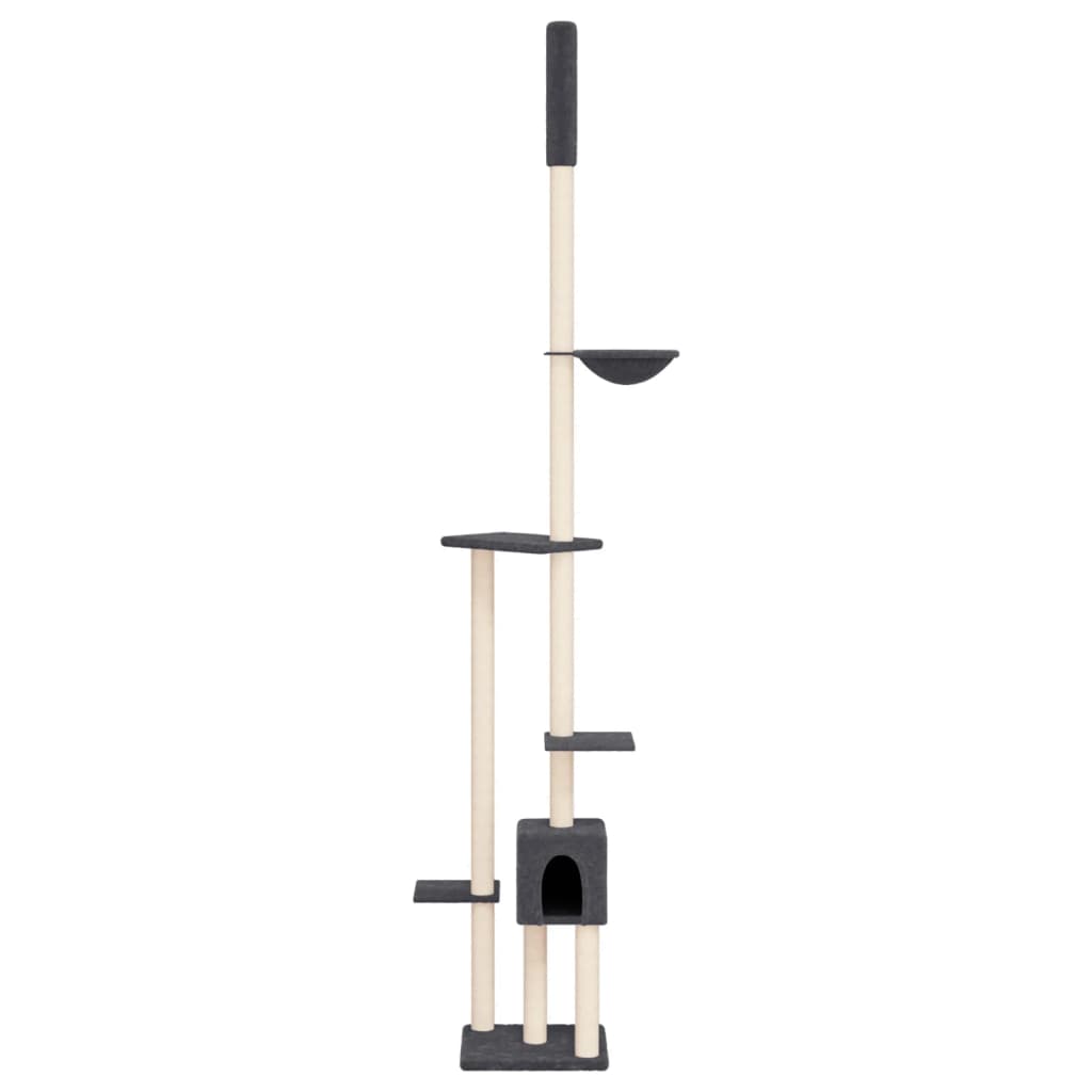 Vidaxl Cat Furniture Floor au plafond 258,5-284,5 cm Gris foncé