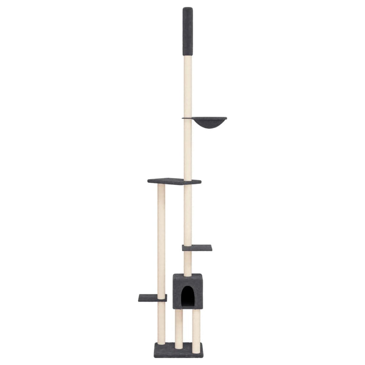 Vidaxl Cat Furniture Floor au plafond 258,5-284,5 cm Gris foncé