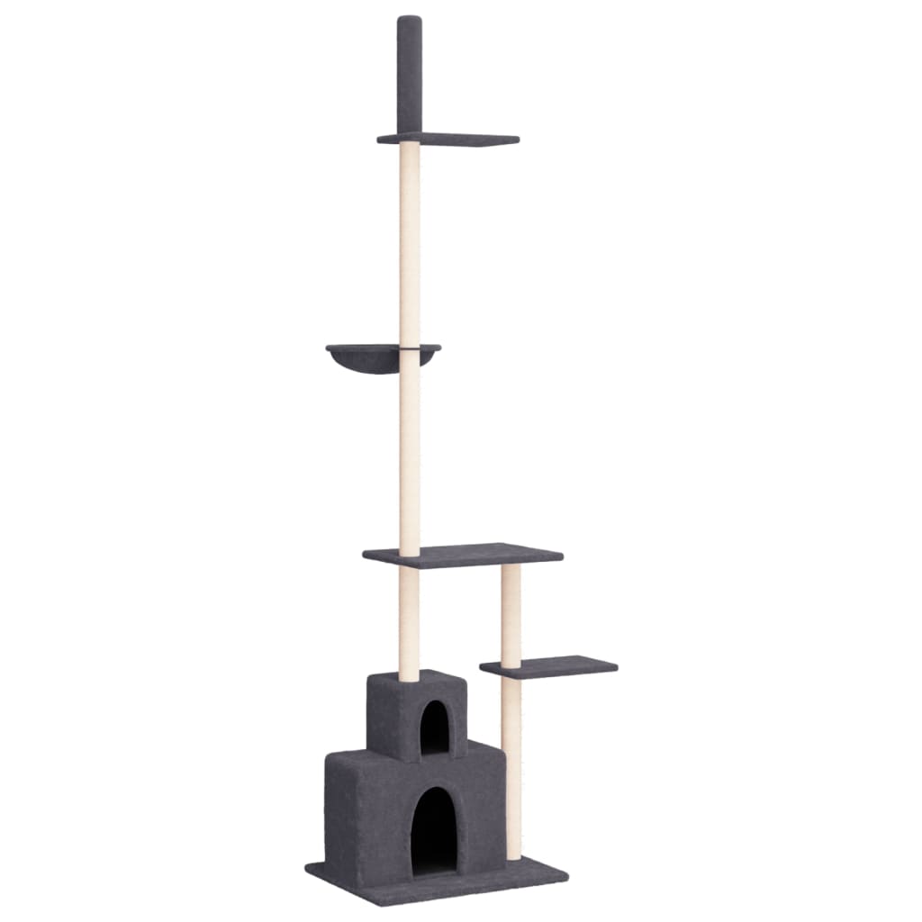 Vidaxl Cat Furniture Floor au plafond 250,5-276,5 cm gris foncé