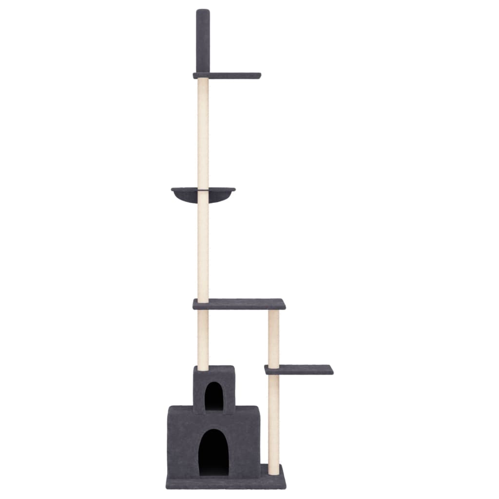 Vidaxl Cat Furniture Floor au plafond 250,5-276,5 cm gris foncé