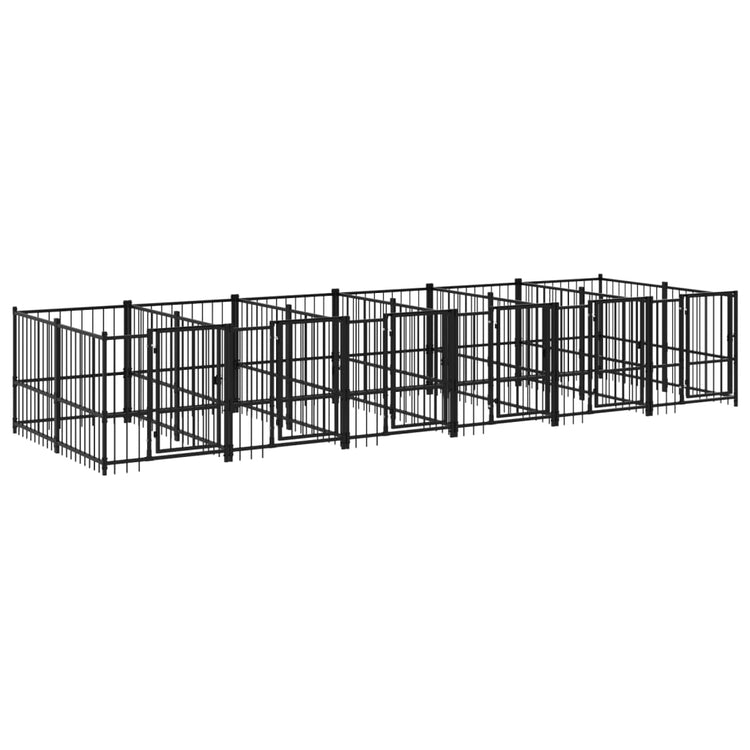 Vidaxl CHIn de chien pour l'extérieur de 11,26 m² en acier