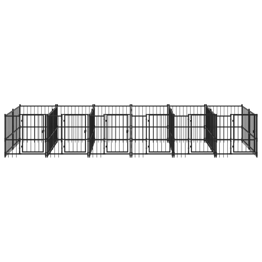Vidaxl CHIn de chien pour l'extérieur de 11,26 m² en acier