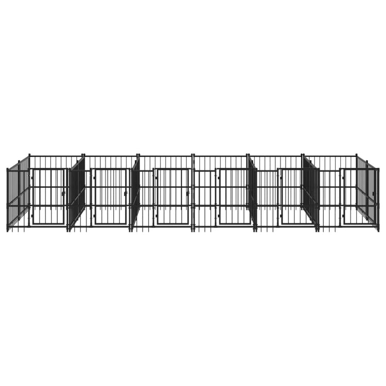 Vidaxl CHIn de chien pour l'extérieur de 11,26 m² en acier
