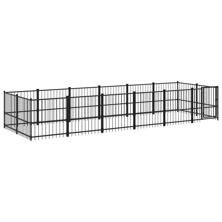 Vidaxl CHIn de chien pour l'extérieur de 11,26 m² en acier