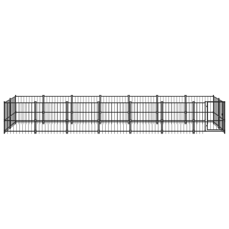 Vidaxl Dog Kennel pour l'extérieur de 13,14 m² en acier