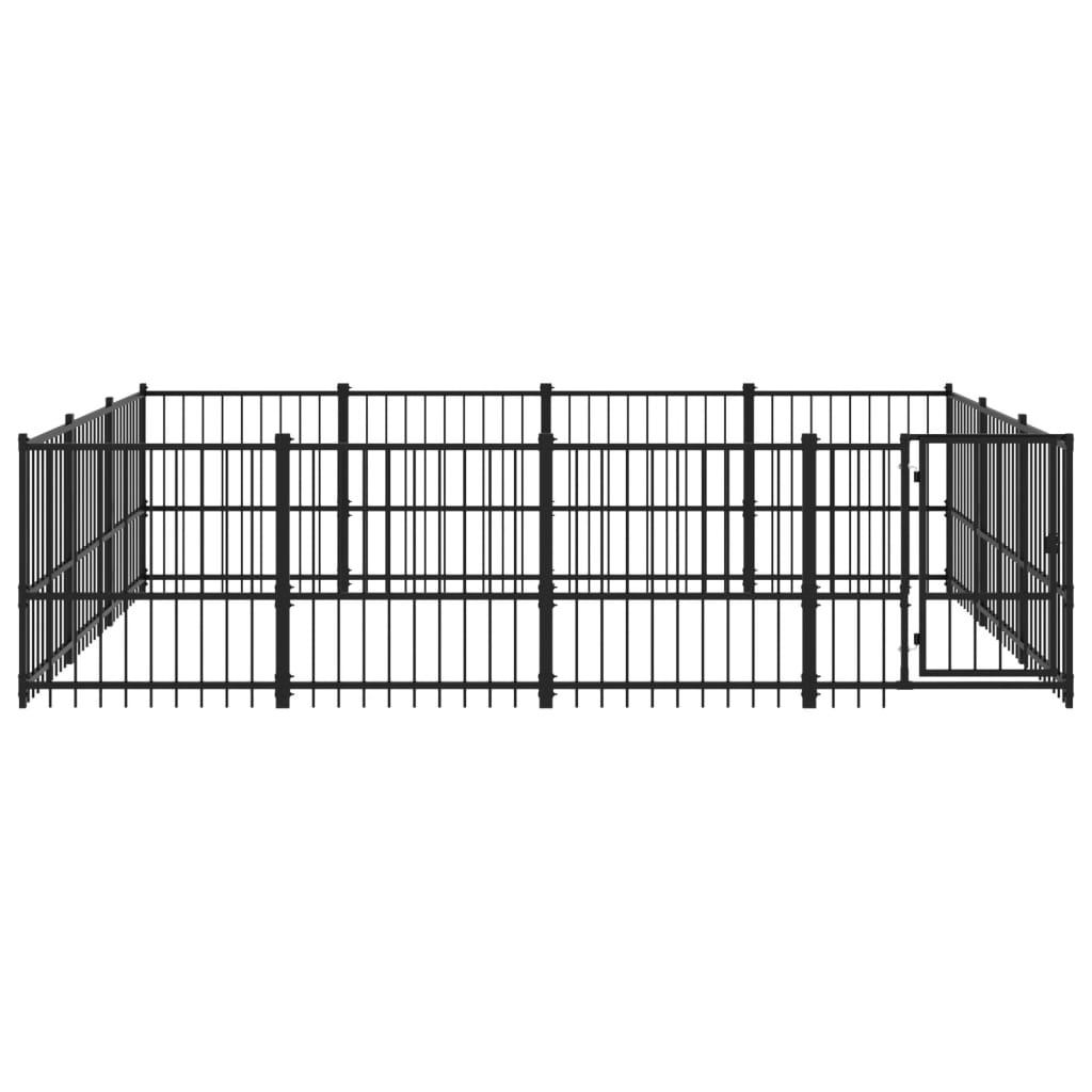 Vidaxl Dog Kennel pour l'extérieur de 11,58 m² en acier